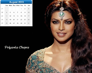 Bollywood Actress Desktop Calendar 2013