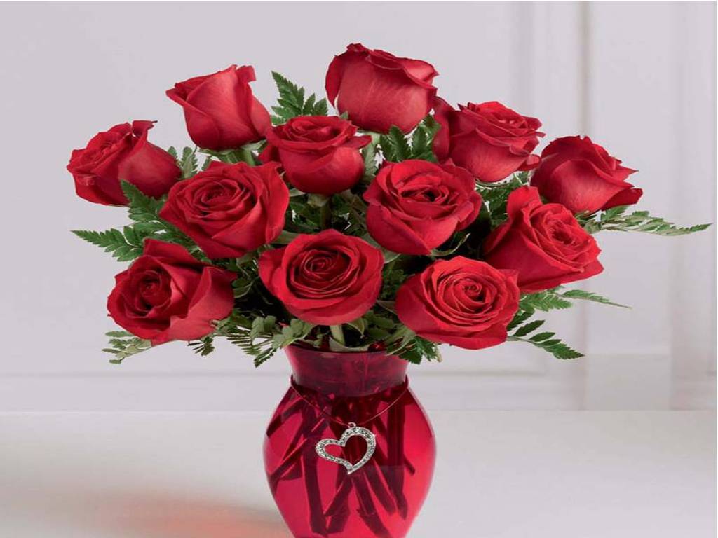 Red+Roses+in+Vase