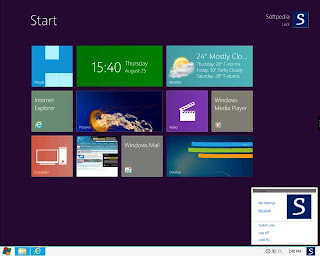 Windows 8 Desktop view 