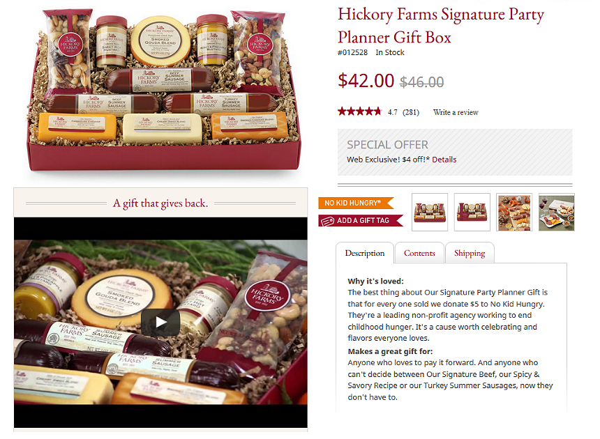 #HickoryTradition AD Hickory Farms gifts give back to No Kid Hungry