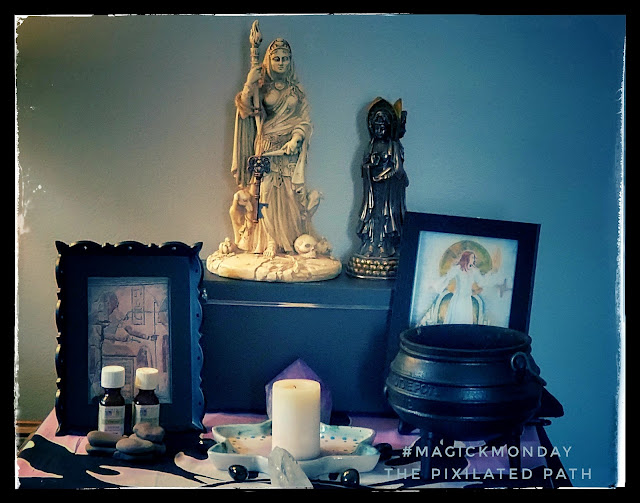 Altar set up for magickal working