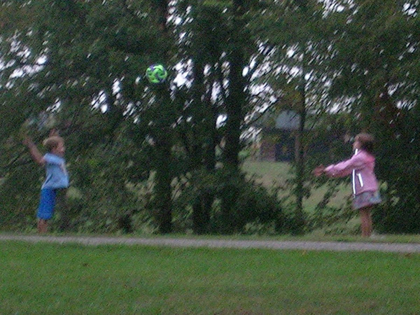 Playing catch w a ball