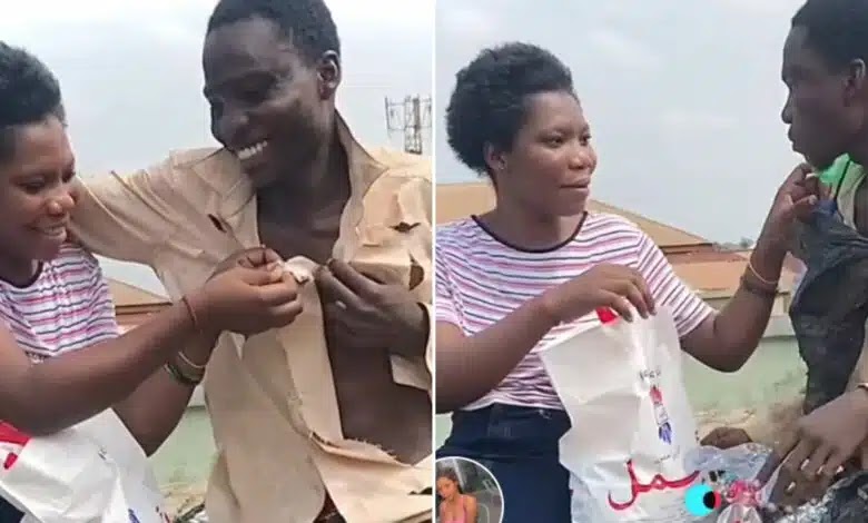 “We swore to ourselves”: Lady visits mad boyfriend to give him food (Video)