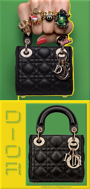 ♦Dior micro Lady Dior black cannage lambskin bag #dior #bags #brilliantluxury