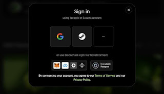 Screenshot of the GG3 SIGN IN options