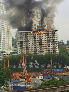 Flat PKNS Kampung Kerinci Terbakar