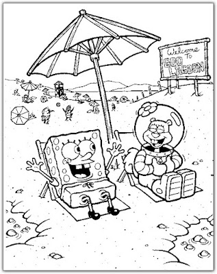 Cool Coloring Sheets on Spongebob And Friends Coloring Pages