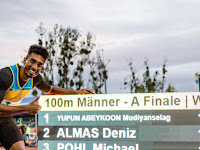 Sri Lankan Sprinter Yupun Abeykoon sets new record in Germany.