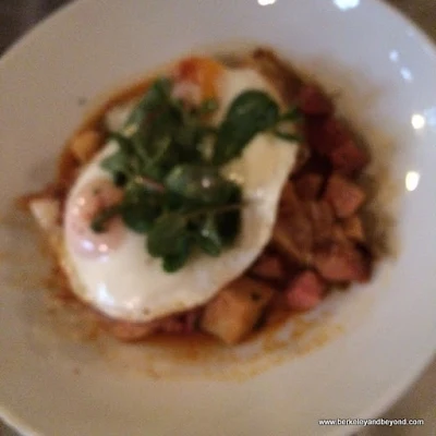 ham hash at Hundred Acres restaurant in SoHo NYC