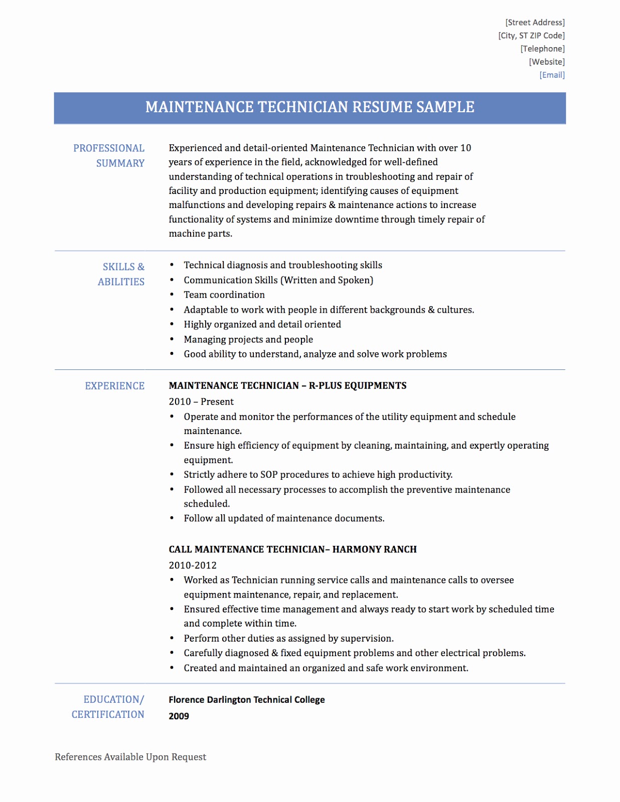 maintenance tech resume maintenance tech resume sample 2019 maintenance tech resume objective 2020, maintenance tech resume example maintenance technician resume template apartment maintenance tech resume industrial 