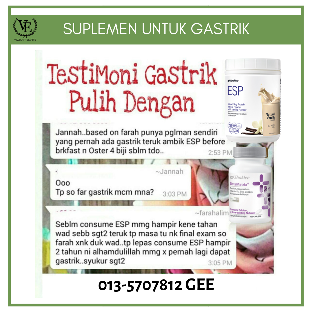 Testimoni Set Gastrik Shaklee