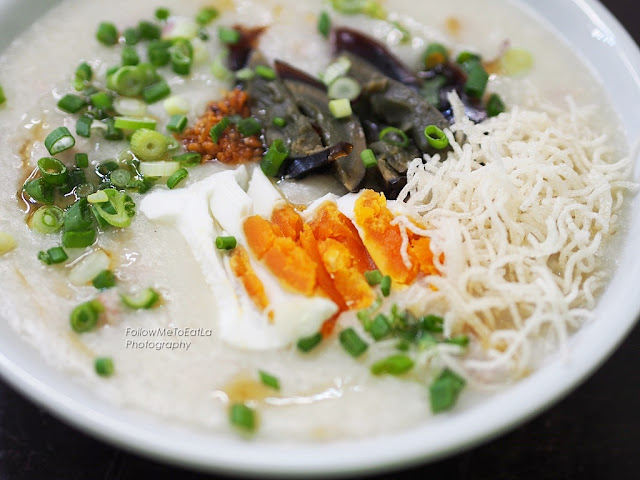 Pork, Century & Salted Eggs Porridge RM 8