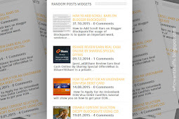 Advanced Random Posts Widget For Blogger With Thumbnails And Snippets