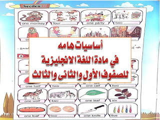 أساسيات هامه في مادة اللغة الانجليزية للصفوف الأول والثانى والثالث