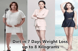 Diet in 7 Days Weight Loss up to 8 Kilograms