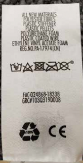 Recalled Disney Toy Story 4 Forky plush sewn in washing instructions