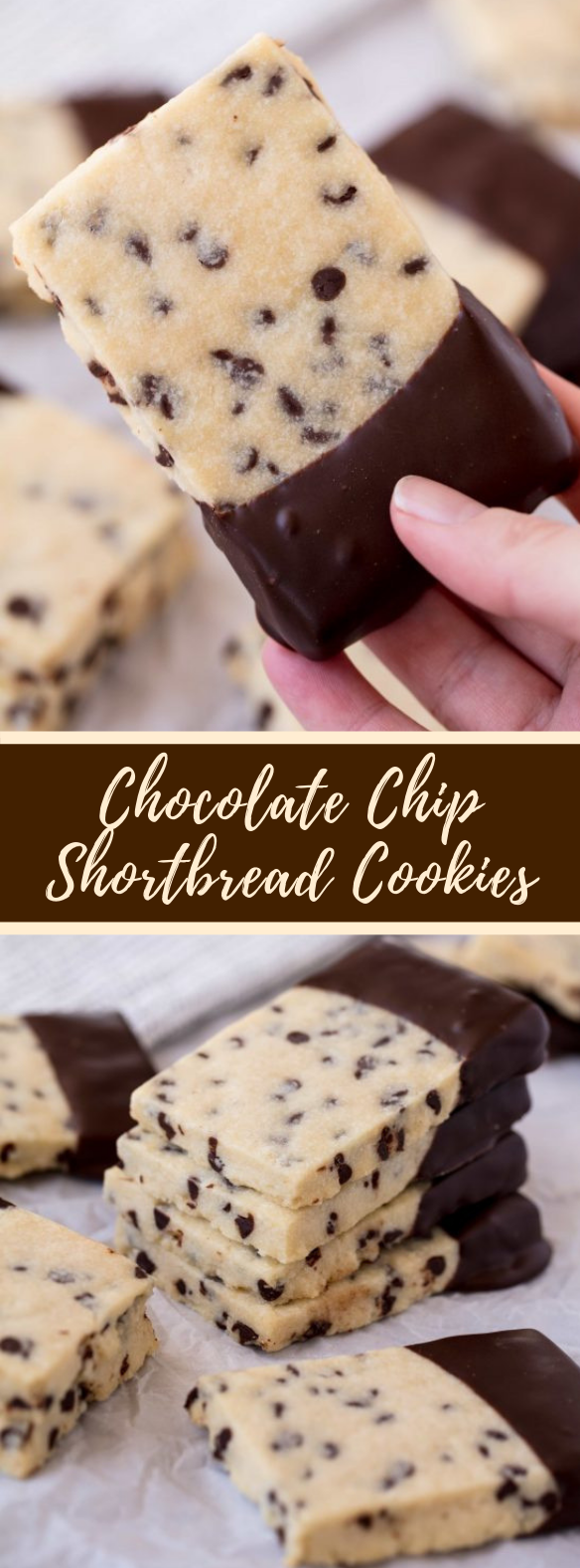 CHOCOLATE CHIP SHORTBREAD COOKIES #desserts #cookie