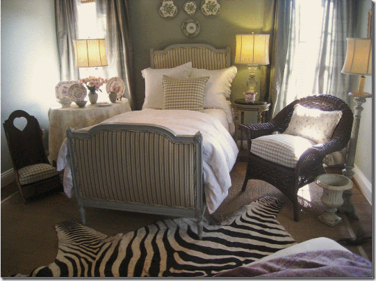 Whole room with zebra