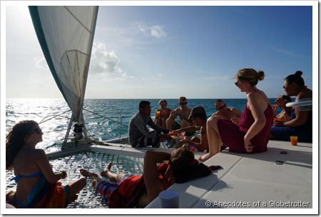Everyone enjoying rum punch
