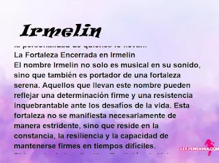 significado del nombre Irmelin