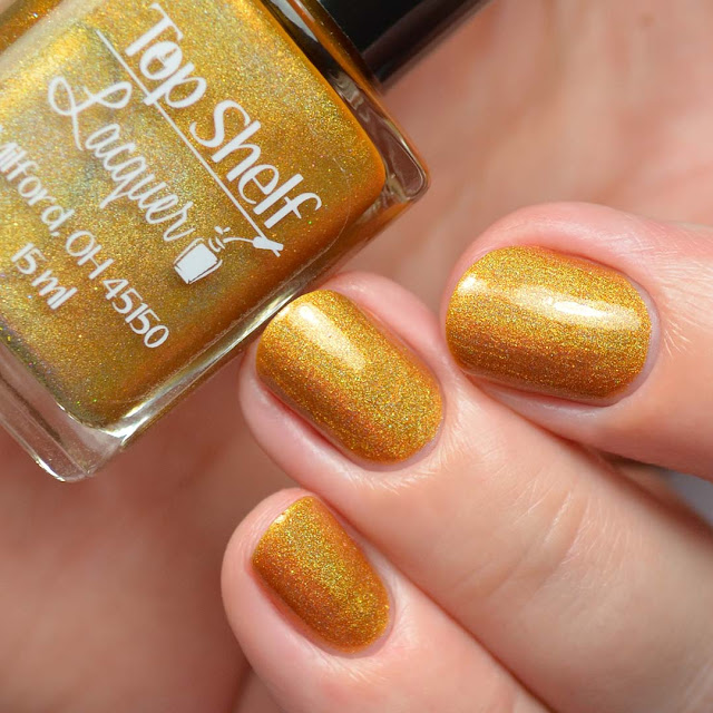 yellow holographic nail polish