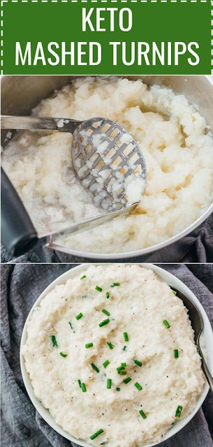 Keto Garlic Mashed Turnips