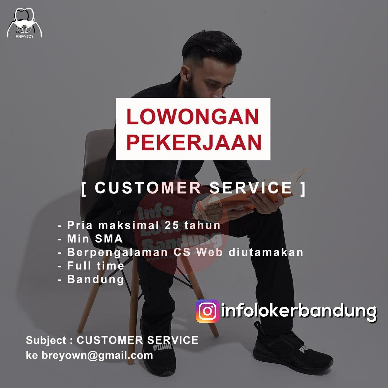 Lowongan Kerja Customer Service Brey.co Bandung Maret 2019