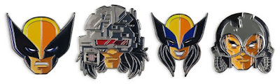 Wolverine Marvel Portrait Enamel Pin Series by Tom Whalen & Mondo – Wolverine (Blue Suit), Weapon X, All-New Wolverine (X-23) & Professor X (with Cerebro)