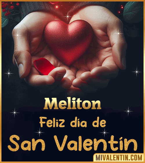 Gif de feliz día de San Valentin Meliton