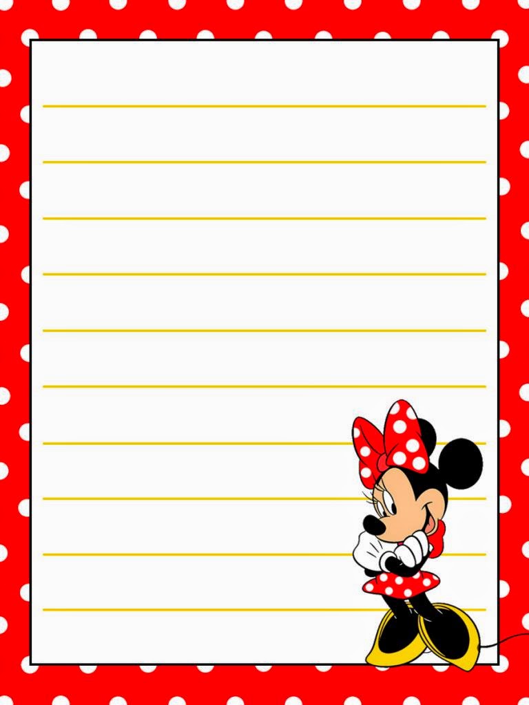 Cuaderno de Minnie en Rojo para Imprimir Gratis. - Ideas y 