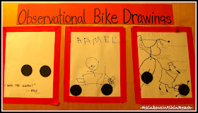 photo of: RainbowsWithinReach: Observational Drawings of Bikes with Young Children