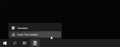 ลบ เครื่องคิดเลข ออกจาก Taskbar