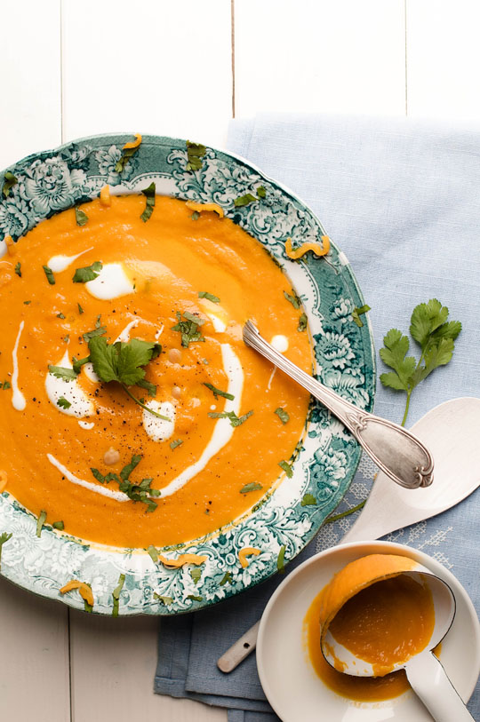 Carrot Thick Soup with Chick-Peas