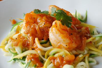 Sriracha Shrimp with Zoodles