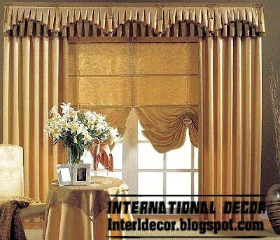 best curtains models 2015, unique valance design with stylish shades models