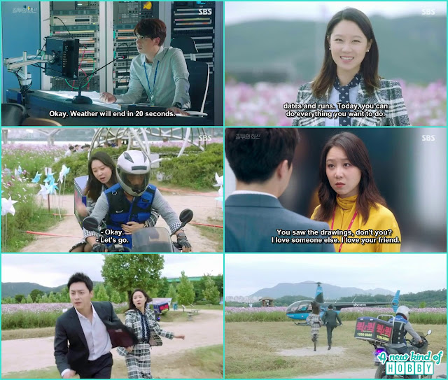  hwa shin stop na ri from going on the bike and take her to the helicopter - Jealousy Incarnate - Episode 13 Review