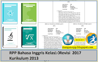 RPP Bahasa Inggris Kelas 10 Revisi 2017 kurikulum 2013