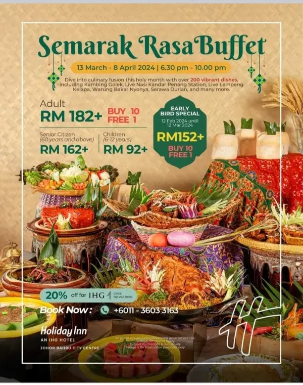 Poster Buffet Ramadhan 2024 di Holiday Inn Johor Bahru
