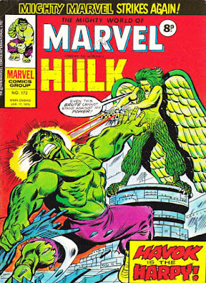 Mighty World of Marvel #172, Hulk vs the Harpy