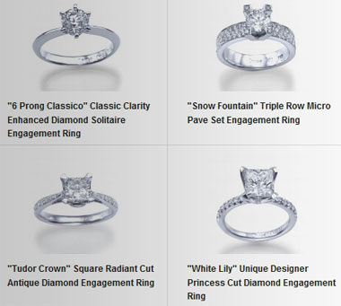 Here are some diamond engagement rings made by Shiree Odiz 