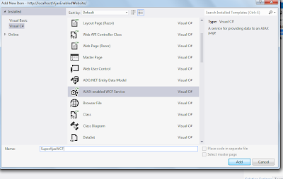AJAX Enabled WCF Service in ASP.NET 4.5