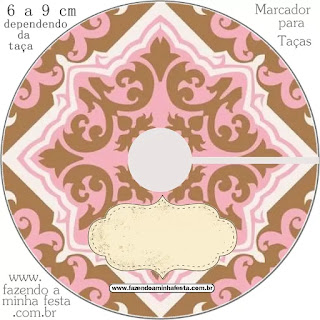 Retro Pink and Brown: Free Printable Quinceanera Party Printables.