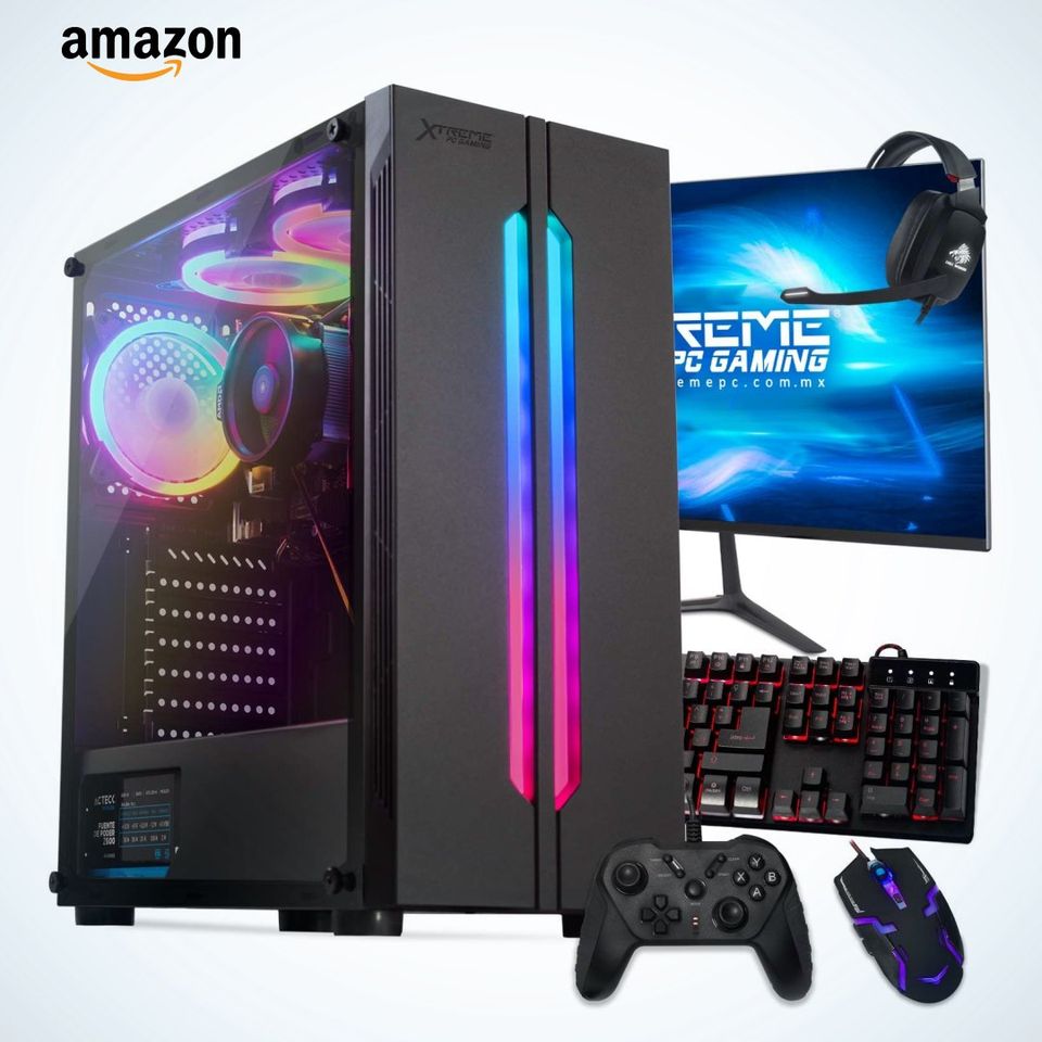 Xtreme PC Gamer AMD Radeon Vega 11 Ryzen 5 Pro 16GB SSD Monitor 24 WiFi