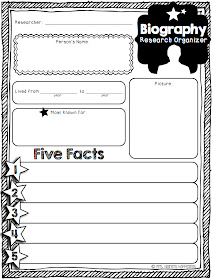 http://www.teacherspayteachers.com/Product/Mini-Biography-Organizer-Writing-Paper-981173