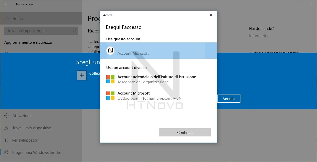 Esegui-accesso-account-Microsoft