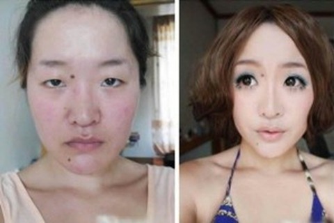 chinese girls makeup before and after  (29)