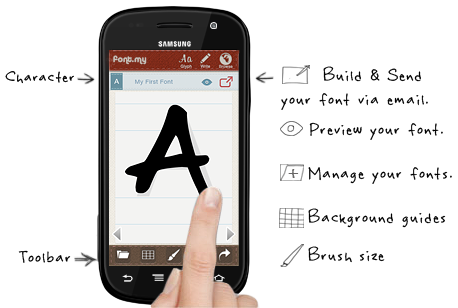 Cara membuat font dengan Android - font.my