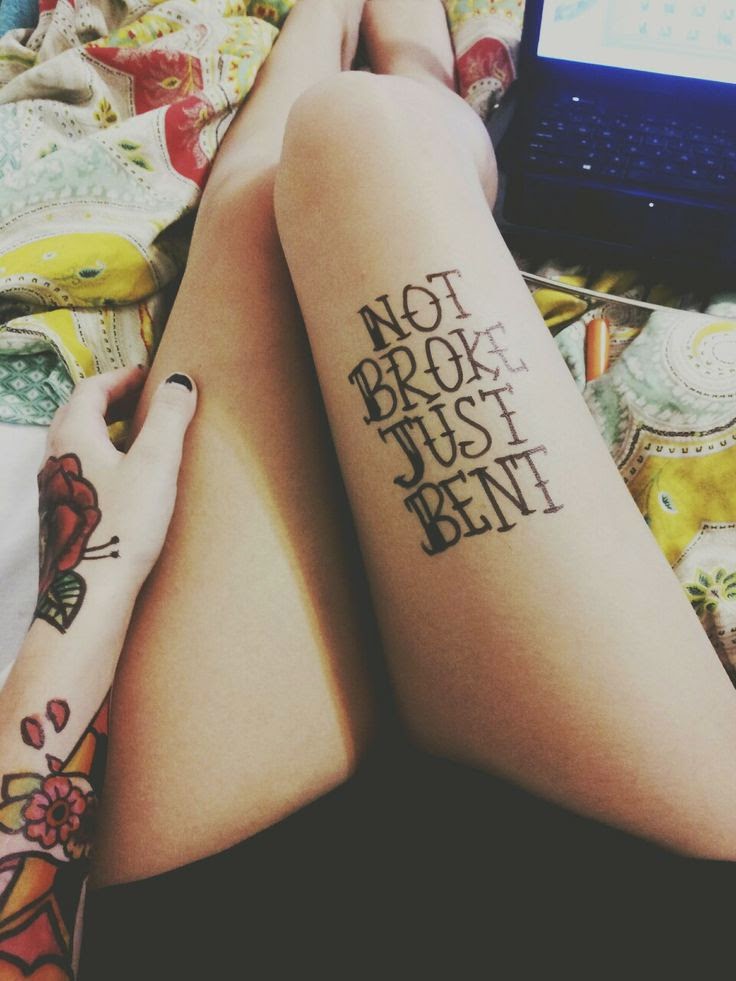 Letter Styled Women Thigh Tattoos, Women Thigh With Letter Tattoos, Impressive Girls Thigh With Sexy Font Tattoos, Christmas Tattoos, Awesome Thigh Girls With Font Tattoos 2015,