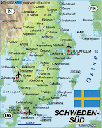 Map of Southern Sweden (just in case someone doesn't speak German)