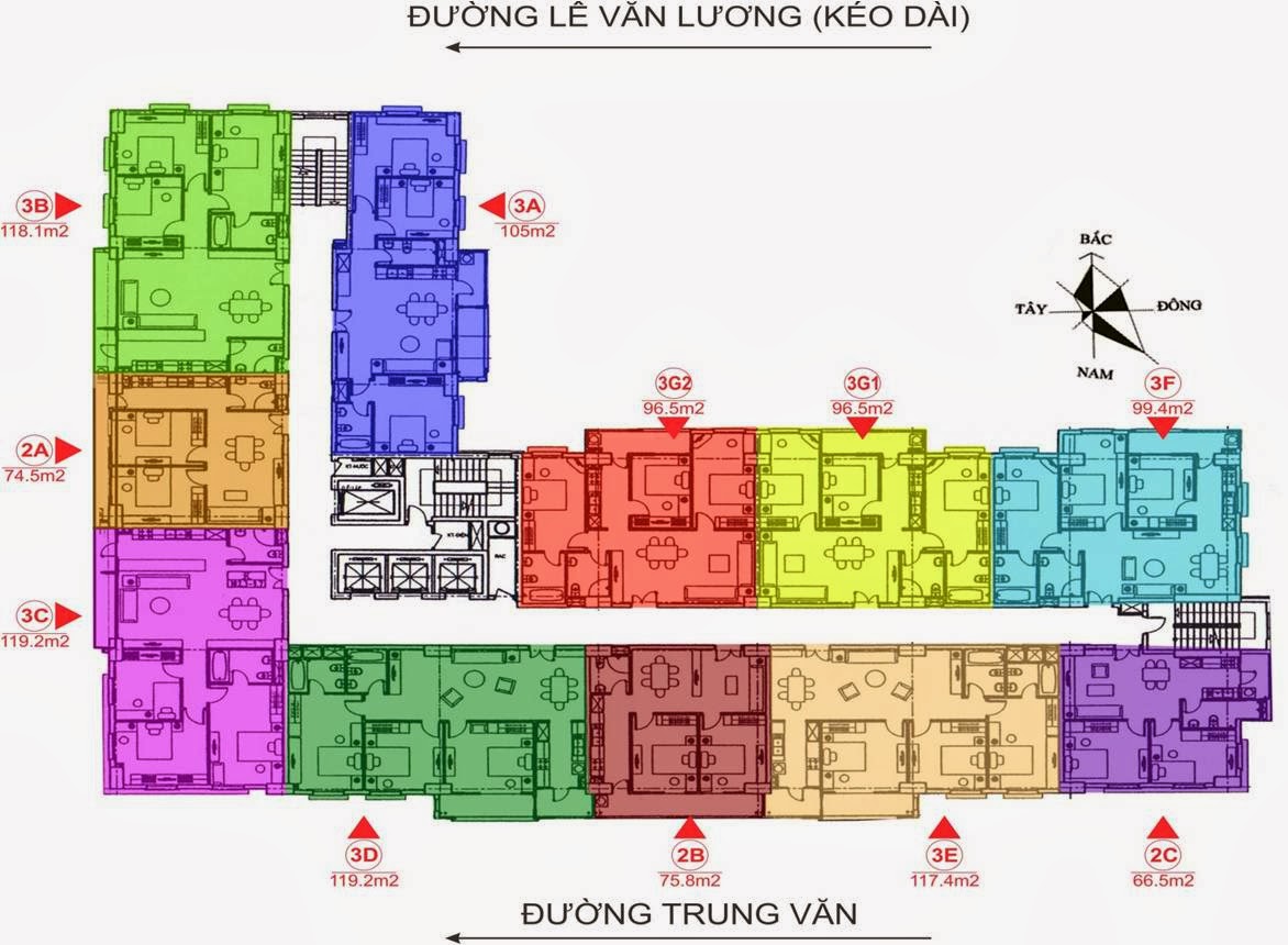 mặt bằng chung cư intracom trung văn